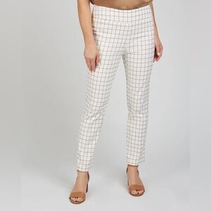 NEW! Double Comfort Renuar Dress Pants With Toffee Grid Pattern Plaid